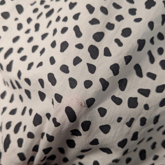 Lovers And Friends Black White Leopard Long Sleeve Plunging Neck Tie Mini Dress - Picture 11 of 12